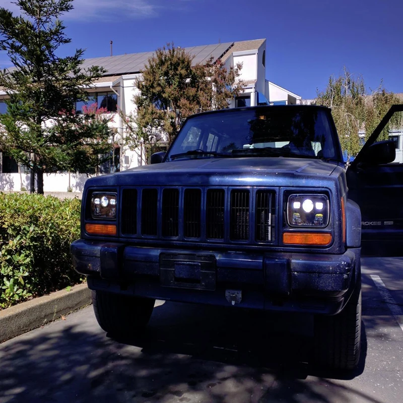 Для Jeep Cherokee XJ Nissan 5x7 проектор 7x6 светодиодный ДАЛЬНОБОЙНЫЙ фонарь дальнего и