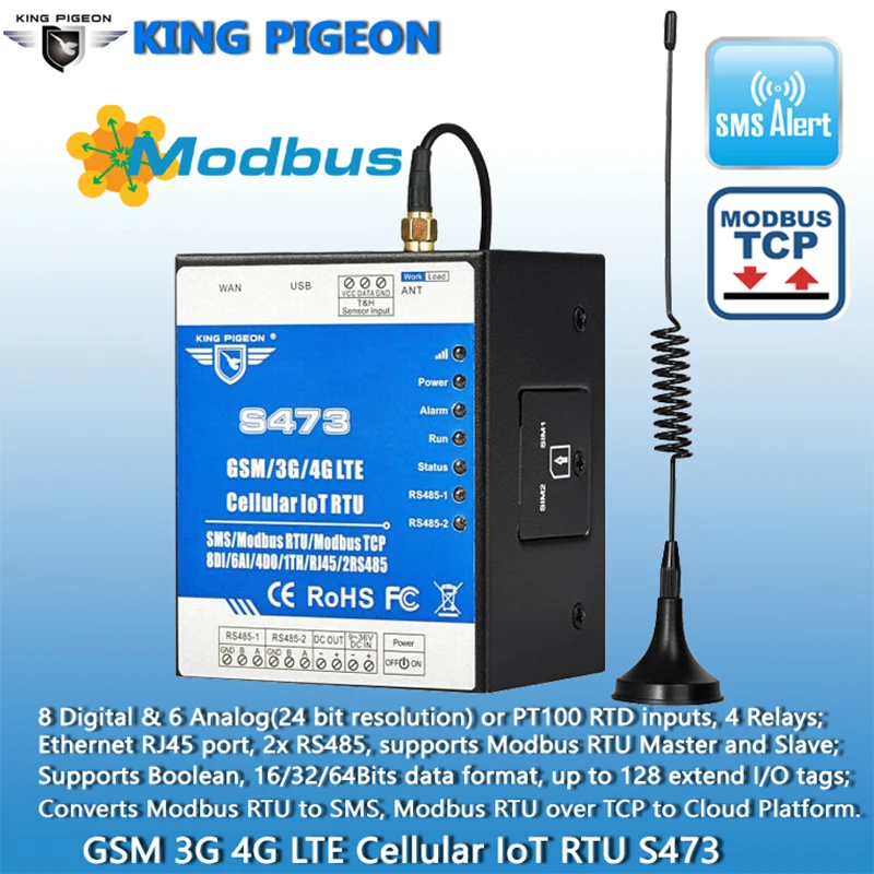 IOT SMS шлюз Modbus TCP к RTU RS485 RJ45 последовательный сервер поддержка сбора данных в