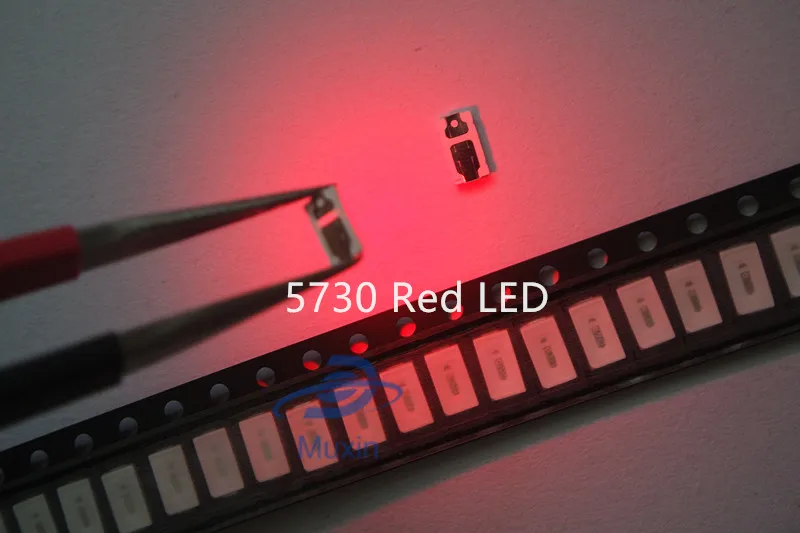 1000 шт 5630/5730 SMD/SMT LED Красный SMD 5730 поверхностное крепление красный 2 0 ~ 6 V 620 625nm ультра