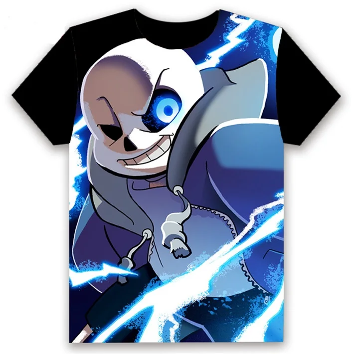 Модная мужская футболка аниме Undertale Sans Frisk Чара Папирус игра Косплей короткий рукав Повседневная унисекс черная футболка на заказ - Цвет: 16