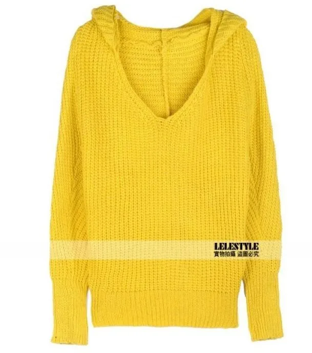 2016 Новинка зима Для женщин свитер с шляпы леди пуловер верхняя одежда капюшоном