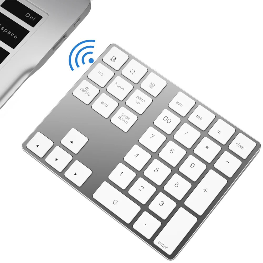Клавиатура с цифрой Bluetooth и 34 клавиши из алюминиевого сплава для iOS Android @ JH |