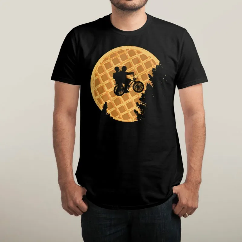 Веселая футболка в стиле унисекс с надписью New Things Moon Waffle ностальгическая