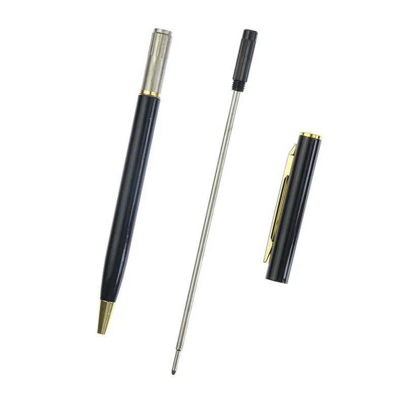 4 шт. Лот офиса аксессуар металлический стержень шариковой ручкой вращающиеся металлические старый масло ручка школьные канцелярские Многоцветный