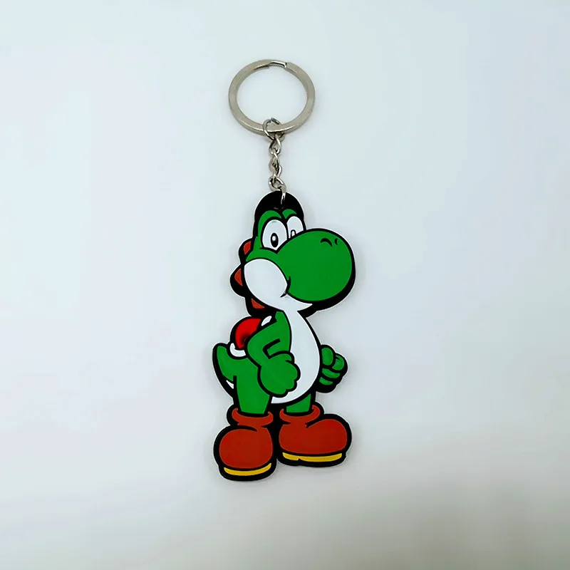 Игра Super Mario Bros ПВХ брелок Луиджи Марио Персик Принцесса Боузер Мультфильм фигурки брелок для мужчин ребенок llaveros hombre брелок
