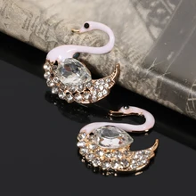 2016New 50Pcs Swan Rhinestone Buttons/Buckle for DIY Phone Case and Hair Accessories ZJ240