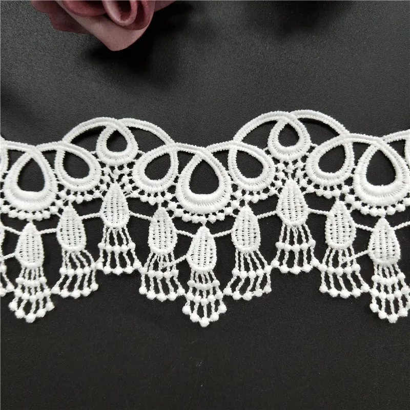 1 м 67 мм белые кисти из волокна молочного молока кружевная кромка отделка вышитая
