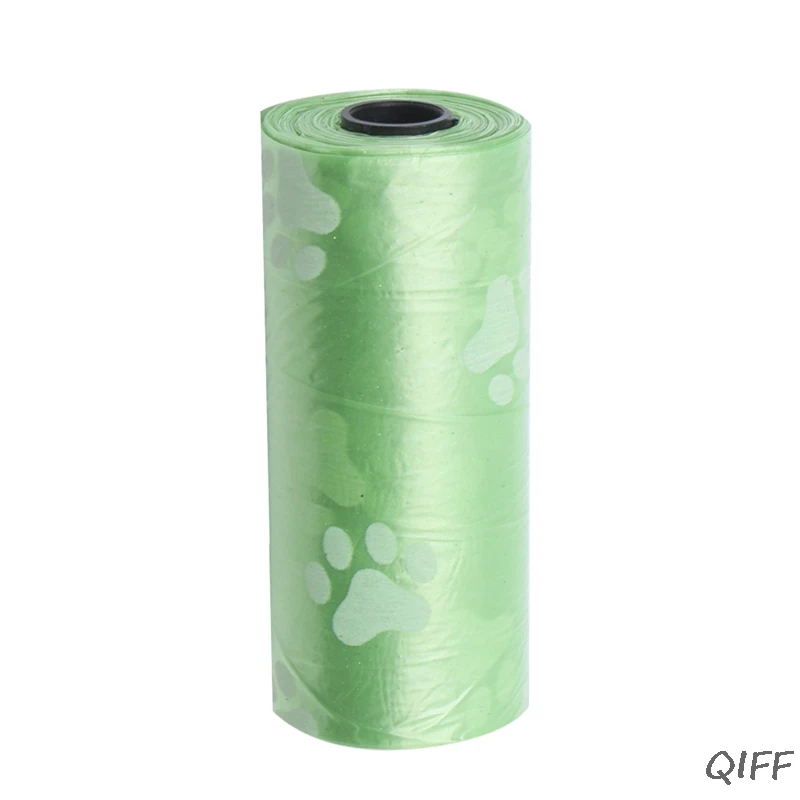 GN Pet Dog Waste Poop Bag Poo Printing Degradable Clean-up - Color: GN