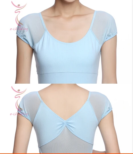 

Skyblue short Sleeve sexy S-XL Dancewear Ballet dress Leotard women girl dance clothes ballet suit