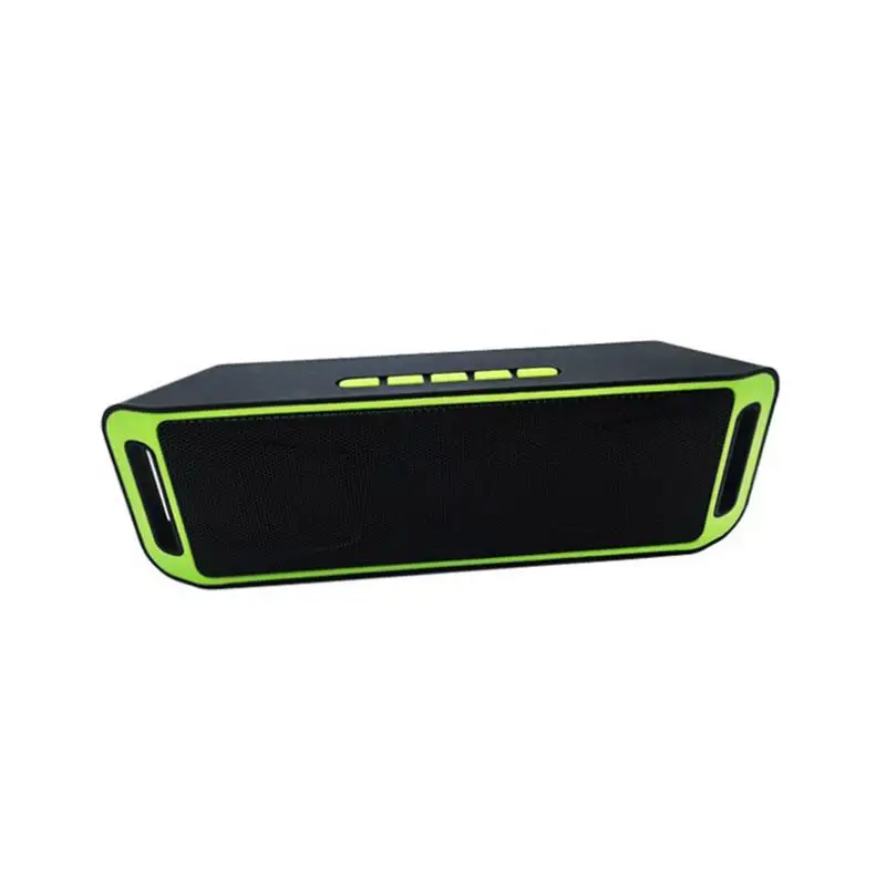 Green SC208 беспроводной Bluetooth динамик мобильный телефон Hands-free сабвуфер TF карта двойная Колонка портативный аудио-видео - Цвет: Green