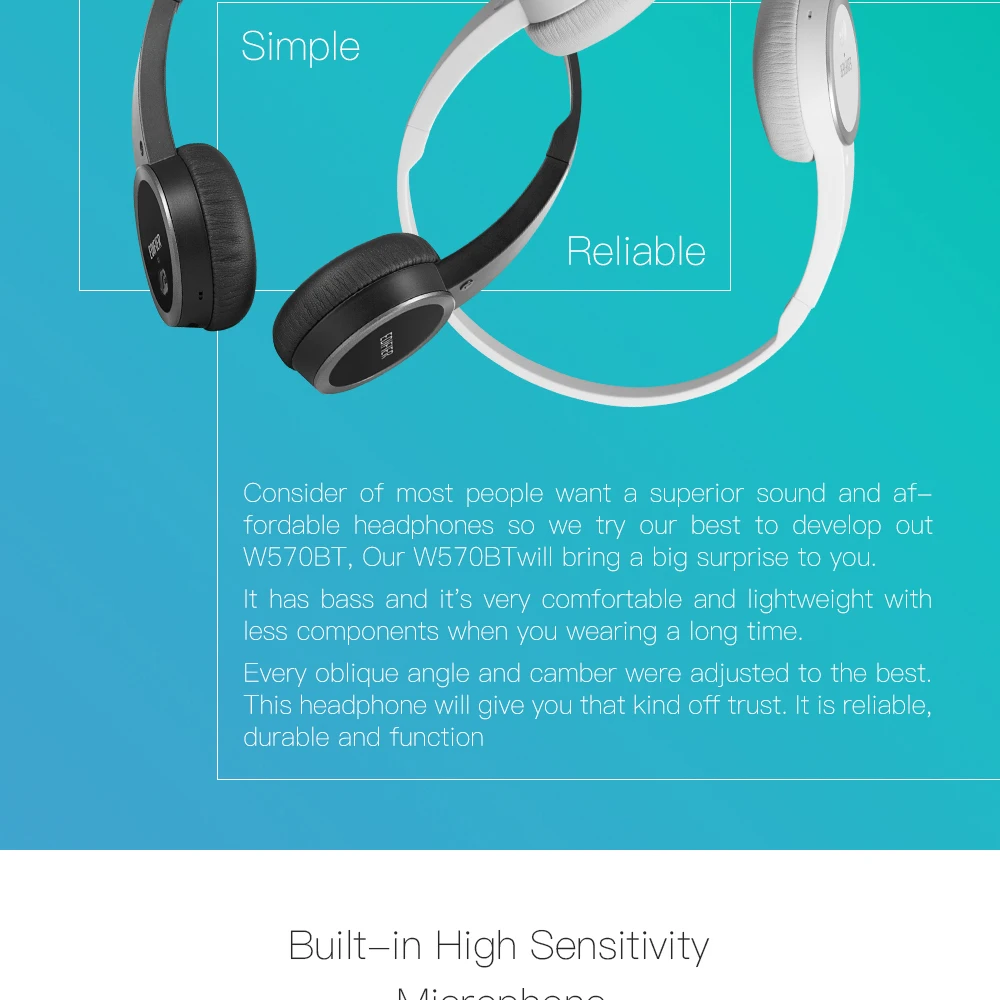 EDIFIER W570BT стерео Bluetooth гарнитура беспроводная Bluetooth гарнитура Музыкальный компьютер шумоподавление HIFI гарнитура вызов