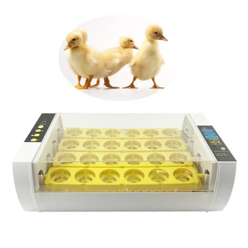 Емкость 24 яиц инкубатор домашнего использования цифровой утка перепелиные Hatcher - Фото №1