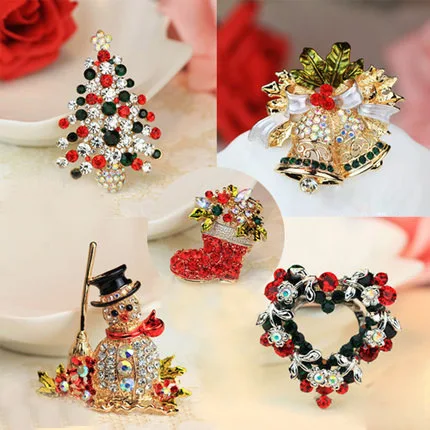 Зимняя коллекция 2018 года Рождественская брошка в виде снеговика Санта Клауса