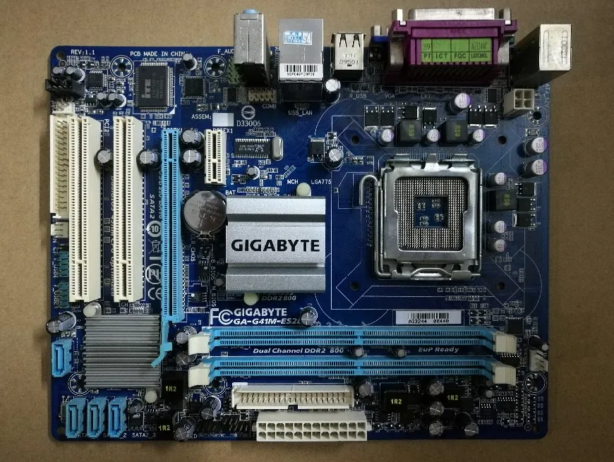 LGA 775 DDR2 для Intel Gigabyte GA-G41M-ES2L оригинальная материнская плата G41 G41M-ES2L настольная материнская плата SATA 2 системная плата Б/у