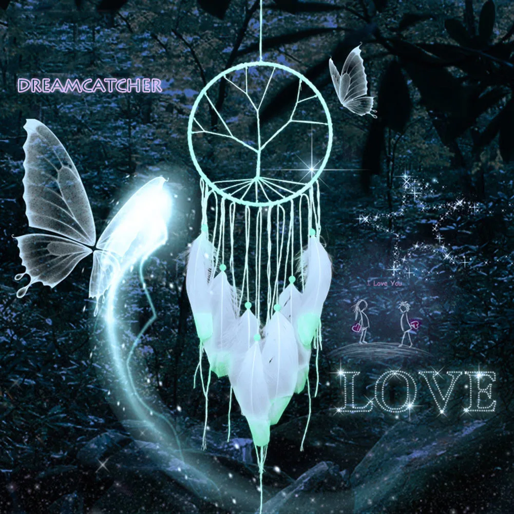 Крутой флуоресцентный Ловец снов комнатные Подвесные Украшения ручной работы