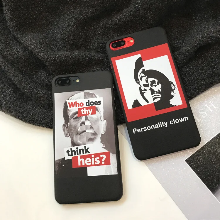 Ретро Чехол для iPhone X 6 6S Plus 7 чехол с буквенным принтом Жесткий задней панели PC Capa |