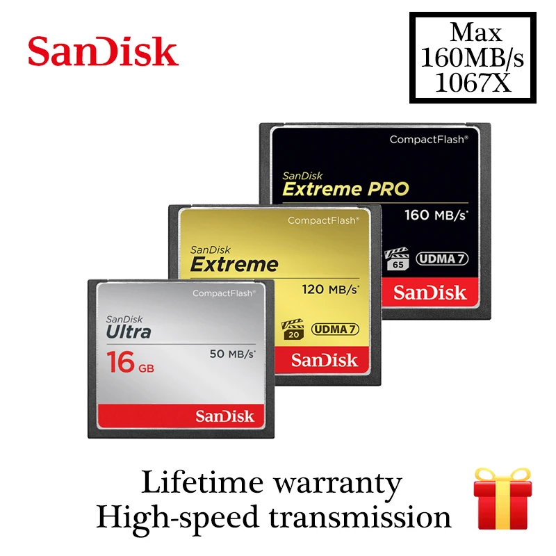 Карта памяти SanDisk CF 16 ГБ 32 64 Гб 128 карта extreme PRO высокоскоростная Компактная флэш