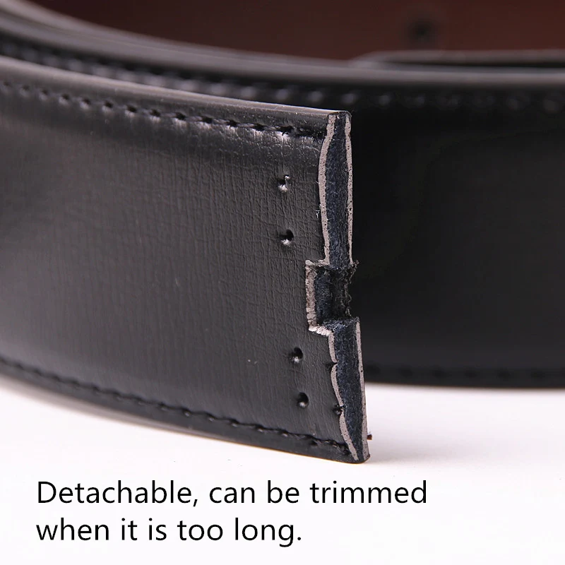 Ремни двусторонние черные и коричневые Модный деловой мужской кожаный ремень с