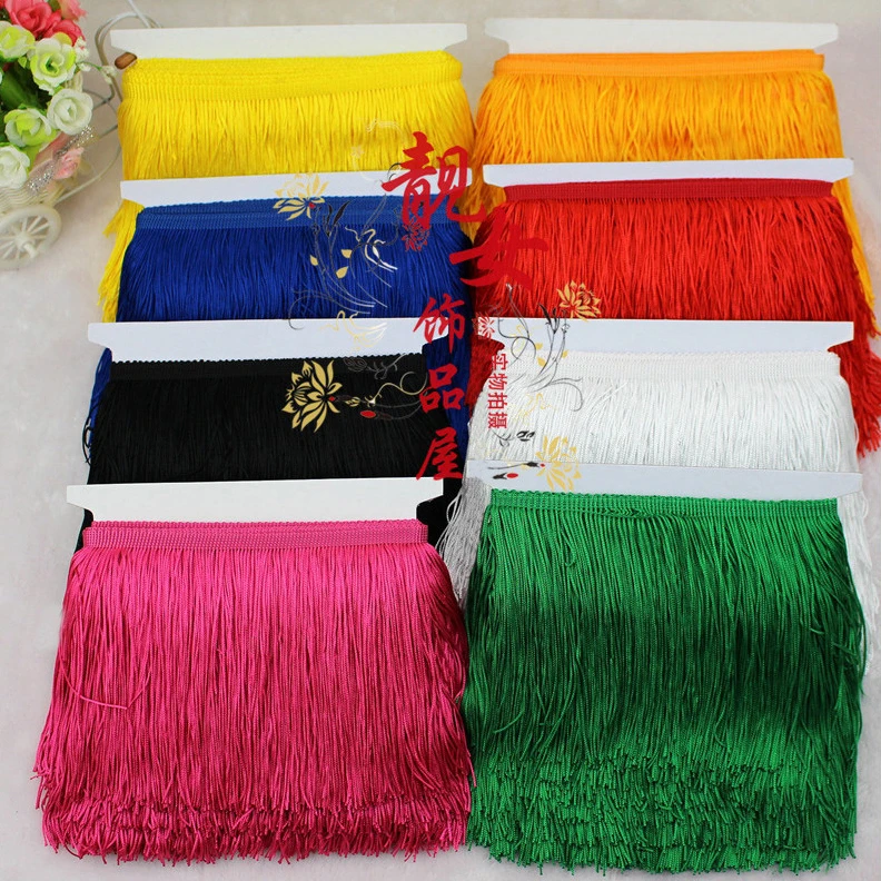 10Meter Long 15CM Polyester Tassel Fringe Trim Lace Yarn Ribbon Cord Guipure Sew Latin Dress Garment Accessories Curtain TF-M15 | Дом и сад