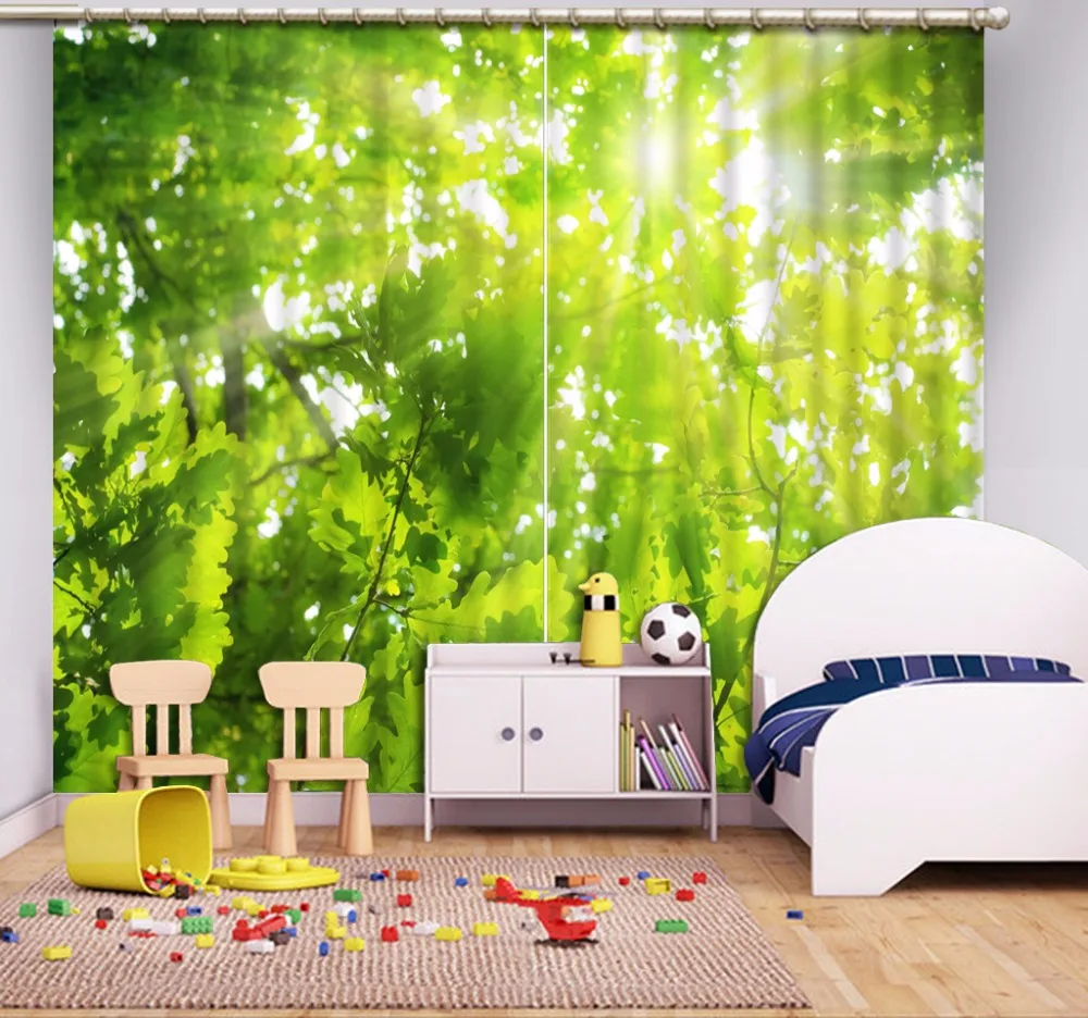 

Custom size landscape Curtains Fashion Window Living Room Bedroom Curtains Art Blackout Photo Kitchen Curtains
