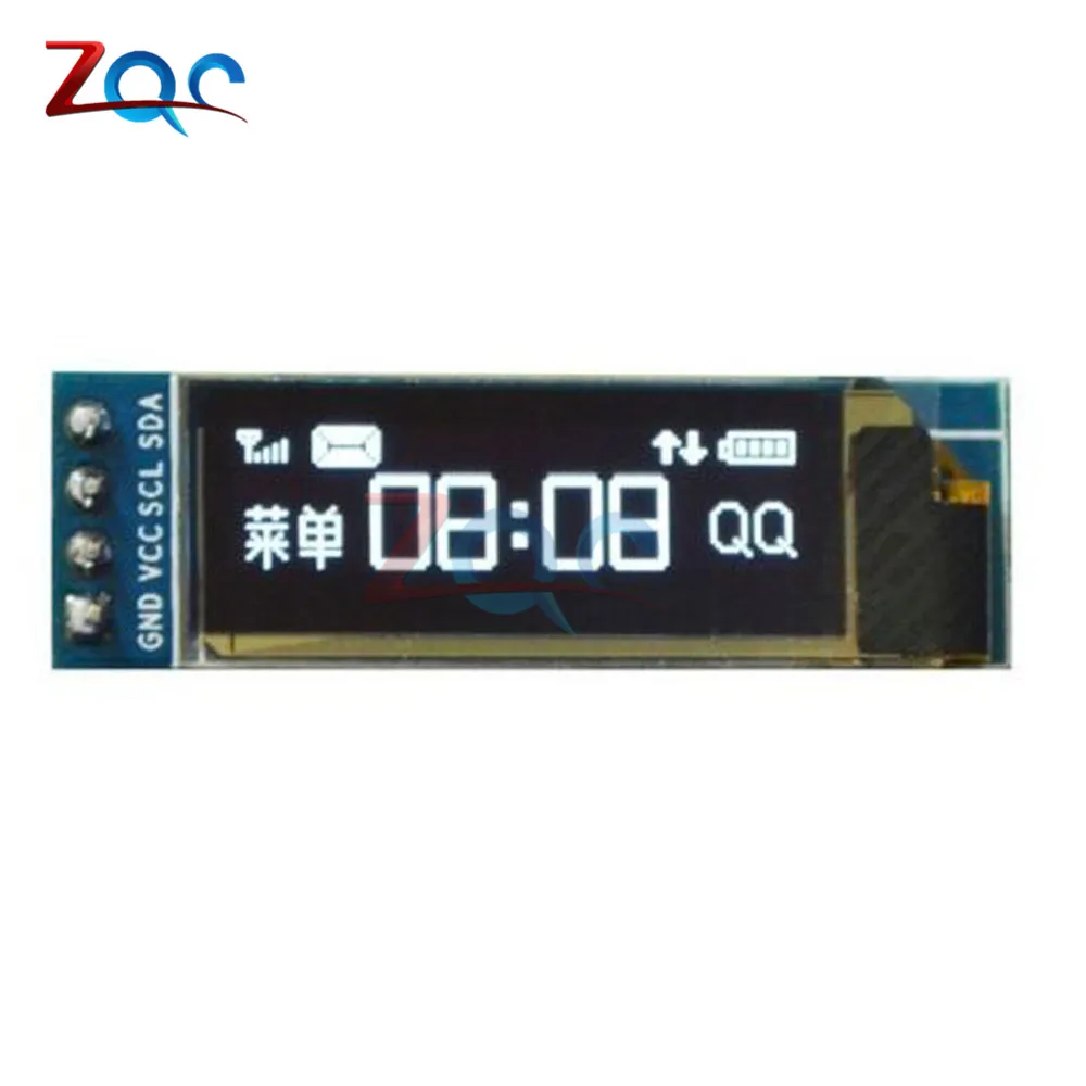 0,91 дюймов 128x32 IIC IEC серийный белый OLED ЖК-дисплей DIY Oled модуль SSD1306 Драйвер IC DC 3,3 В 5 В для Arduino PIC 0,9" 12832 - Цвет: Белый