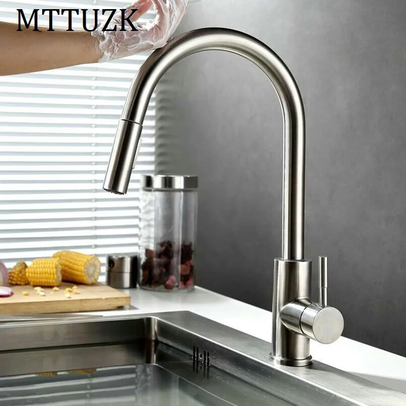 Умный сенсорный кран MTTUZK кухонный смеситель с экономией воды из нержавеющей