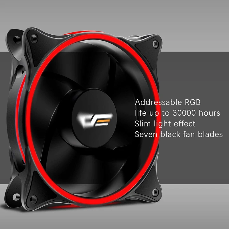 Чехол для ПК darkFlash RGB с вентилятором, 120 мм, чехол для компьютера s, вентиляторы охлаждения процессора, тихий Asus Aura Sync, кулер с регулировкой скорости, светодиодный вентилятор для ПК MR12
