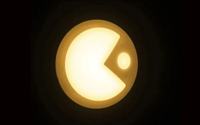Pac Man Интеллектуальный светодиодный зондирования Night Light человеческого Средства ухода за кожей движения светильник индукции зарядка через USB Инфракрасный Мини коридор настенный светильник