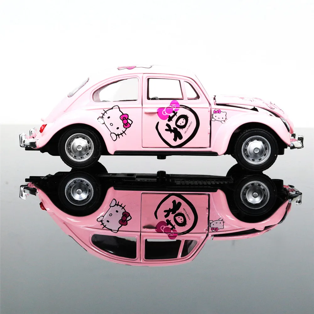 Сплав Ретро Винтаж Doraemon автомобиль Wecker Volkswagen Beetle Свет Звук Diecasts автомобилей