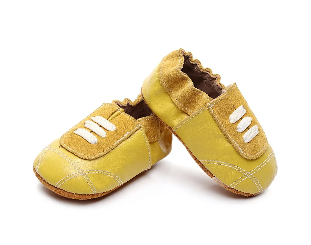 Модная детская одежда для мальчиков и девочек туфли из мягкой натуральной кожи с