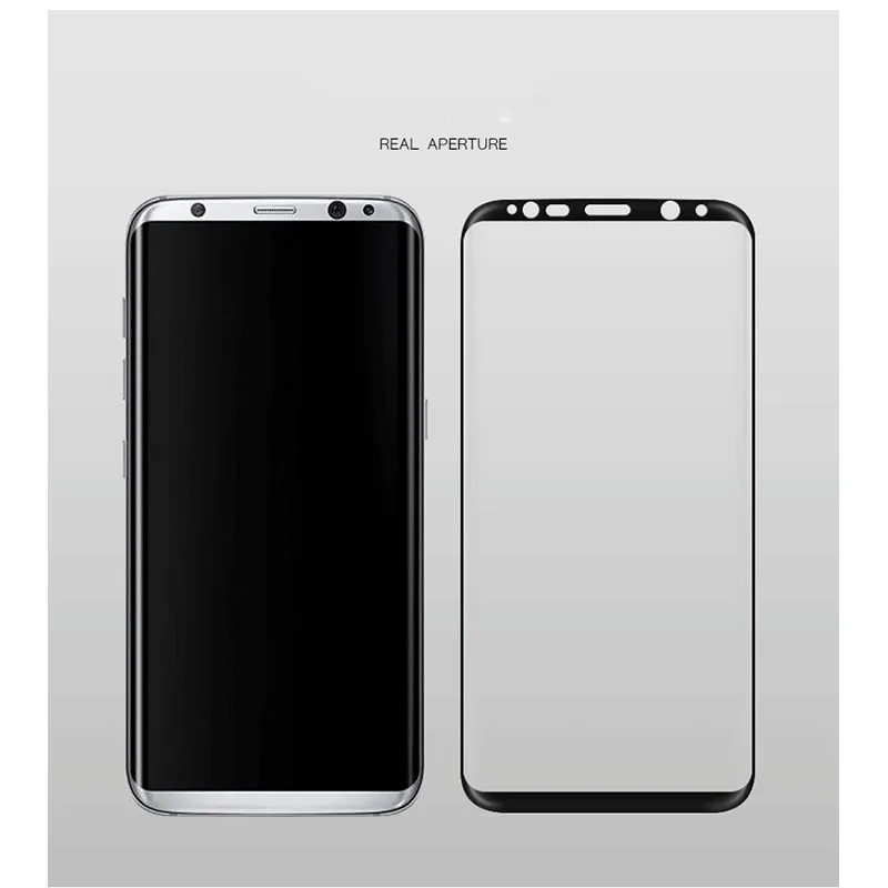 Закаленное 3d стекло для Samsung Galaxy S8 полноэкранная Взрывозащищенная защитная