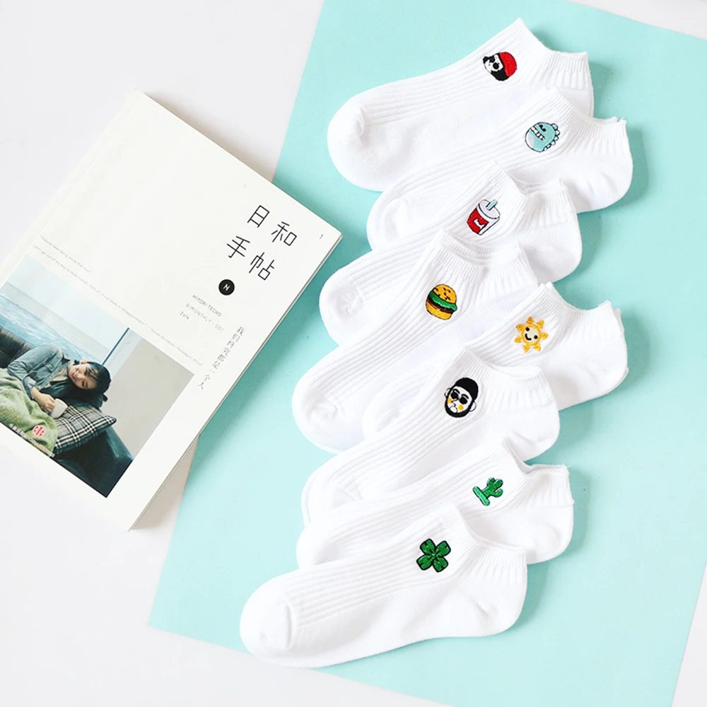 2018 унисекс Хлопковые женские носки в стиле хараджуку Для мужчин Calcetines белые