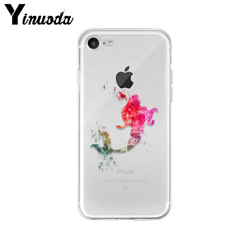 Yinuoda Mermaid Tail TPU Soft Silicone Phone Case for iphone 13 X XS MAX 6 6S 7 7plus 8 8Plus 5 5S XR | Мобильные телефоны и