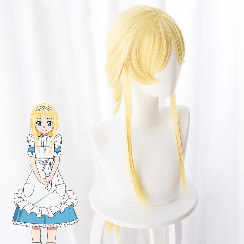 Искусственные парики для косплея Sword Art Online Alicization SAO Alice Synthesis Thirty 80 см с золотой