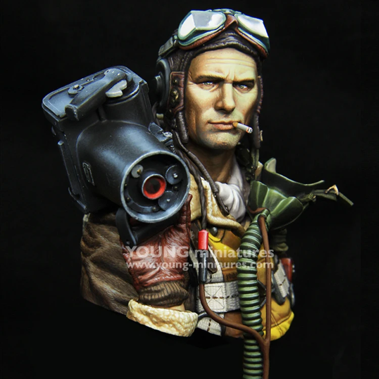 

1/10 B-17 Экипаж с камерой K20, смоляная модель бюст GK, предмет Второй мировой войны, несобранный и Неокрашенный комплект
