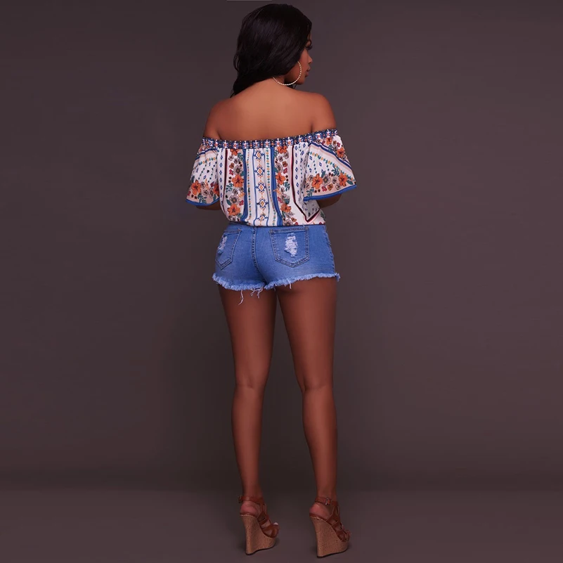 Рваные джинсовые шорты Стиль Высокая талия рваные тонкие 2019 летние джинсы одежда