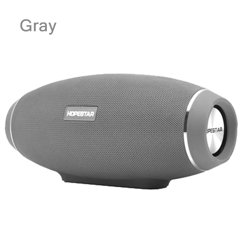 Gray HOPESTAR H20 беспроводной портативный Bluetooth динамик регби Открытый бас-эффект с микрофоном power charge Bank для мобильных ТВ ПК - Цвет: Gray