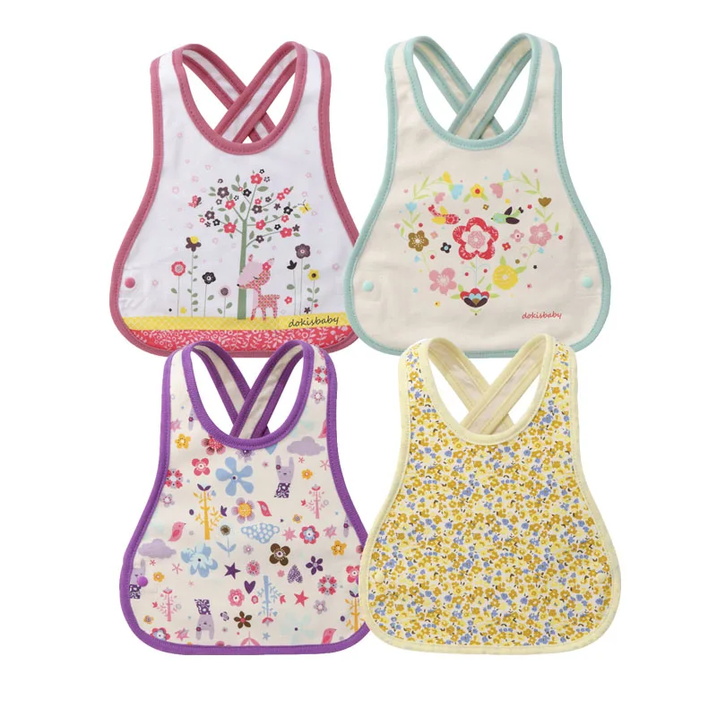 4 шт. Детские Водонепроницаемые нагрудники хлопковая одежда для мальчиков с