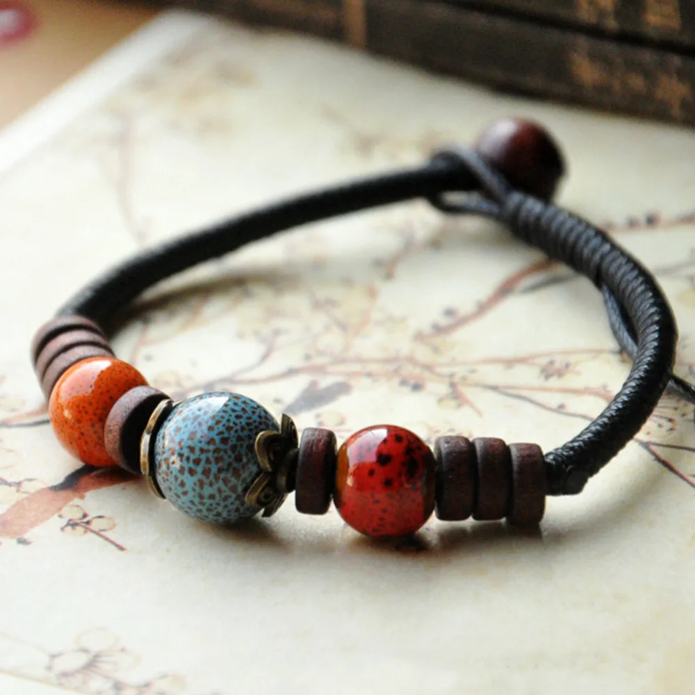 Винтажные керамические браслеты из бисера ручной работы женские Простые Модные