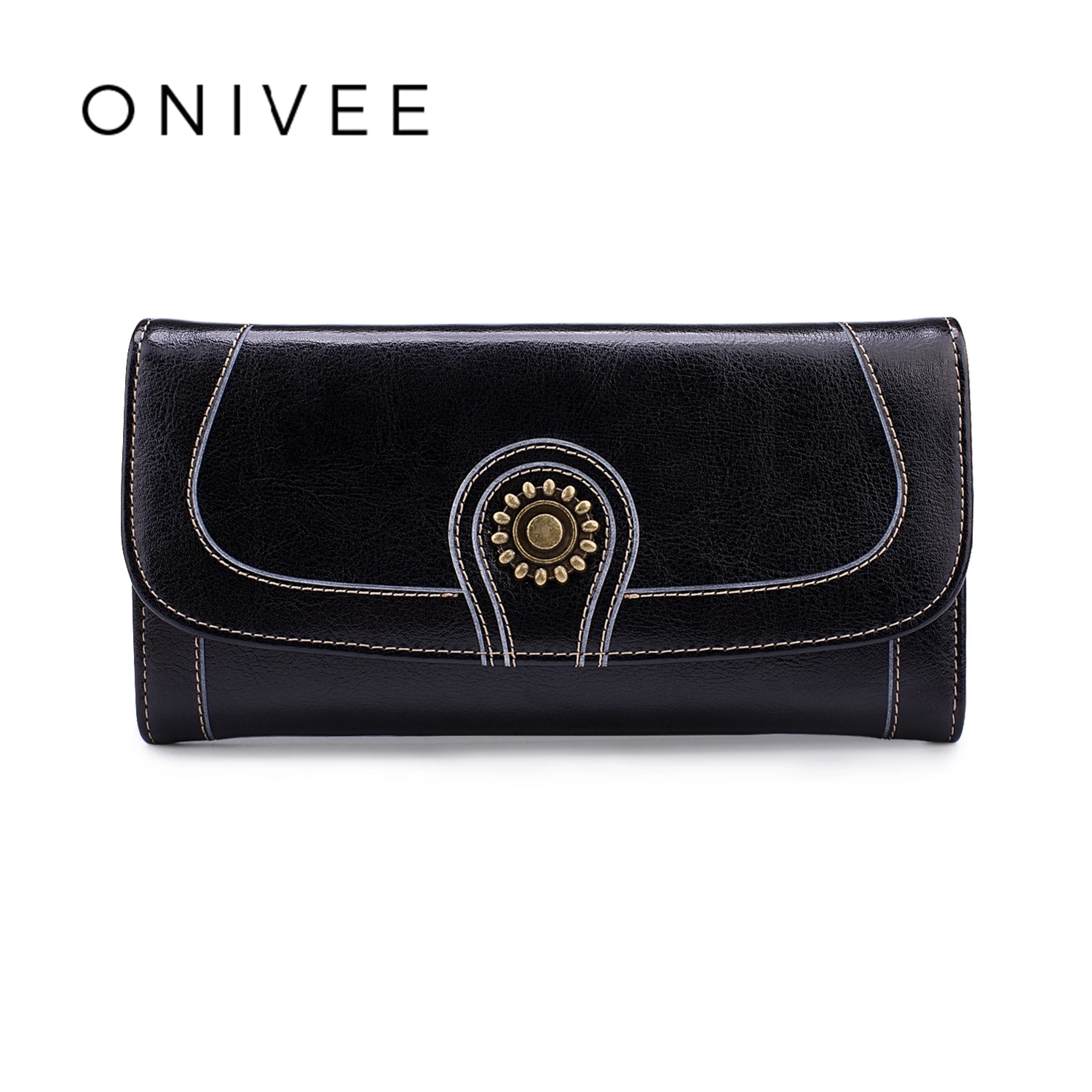 ONIVEE 100% кожаный мягкий кошелек женский винтажный 2018 новый портмоне для iPhone # LH2017 |
