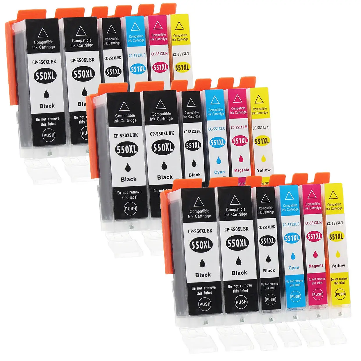18x чернильные картриджи PGI550 CLI551 для Pixma MX925 iP7250 iX6850 MX725 MG5550 MG6450|Чернильные