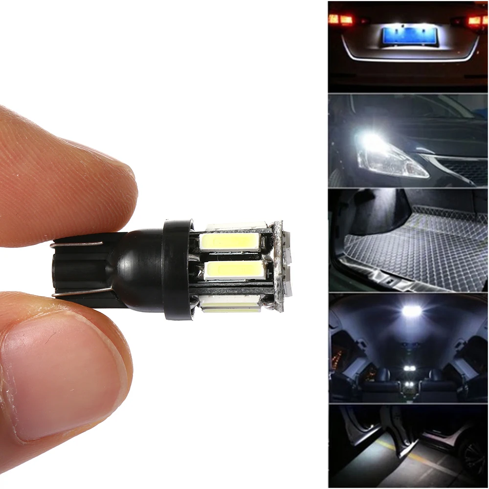 4 шт. 10 SMD W5W 194 168 светодиодный светильник Canbus без ошибок