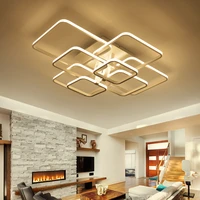 rectangle acrylic aluminum modern led ceiling lights for living room bedroom ac85 265v white ceiling lamp fixtures