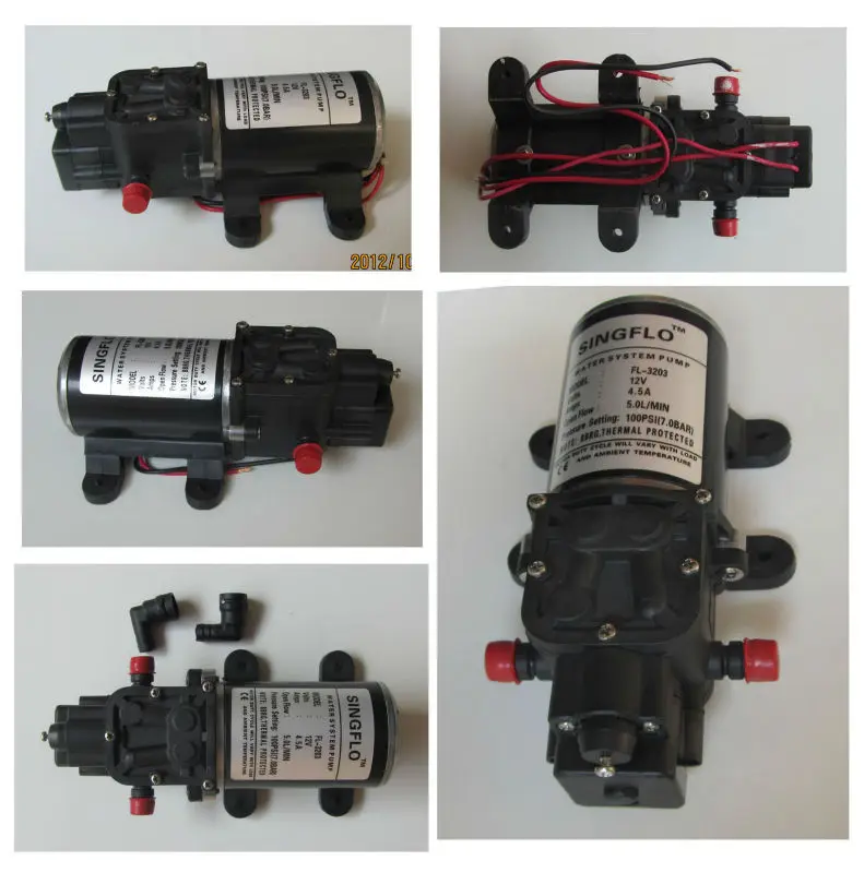 Электрический опрыскиватель насос для сельского хозяйства или воды 12В мини 80psi