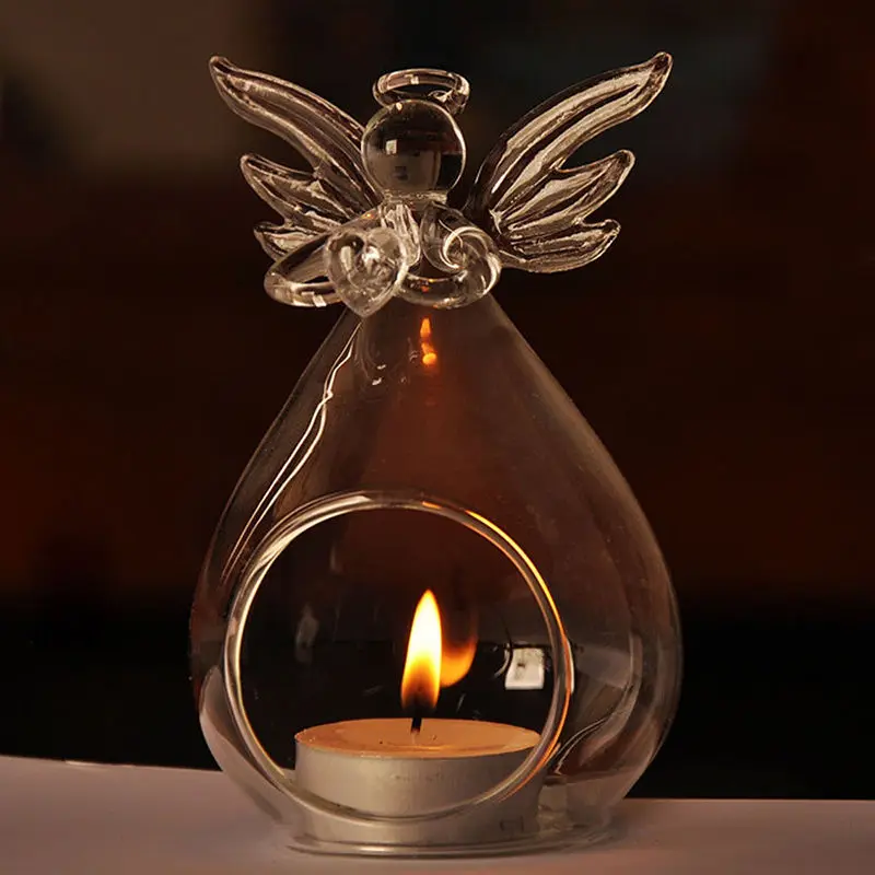 Подвесной чайный подсвечник Angel Glass Crystal украшение для дома | Дом и сад