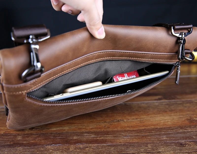 Бренд! Лидер продаж новые модные кофейные мужские сумки crazy horse из искусственной