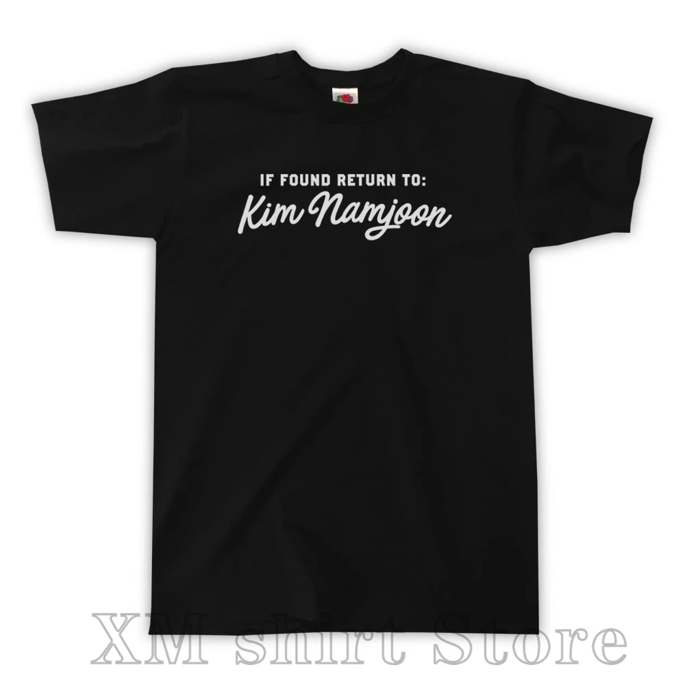 Если вы обнаружили вернуться к Ким футболка Namjoon унисекс Мужские Размеры S M L XL 100%