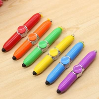 creative multifunctional ballpoint pen touch rotateled light 3 in 1 funny toys ball pens business office decompression student