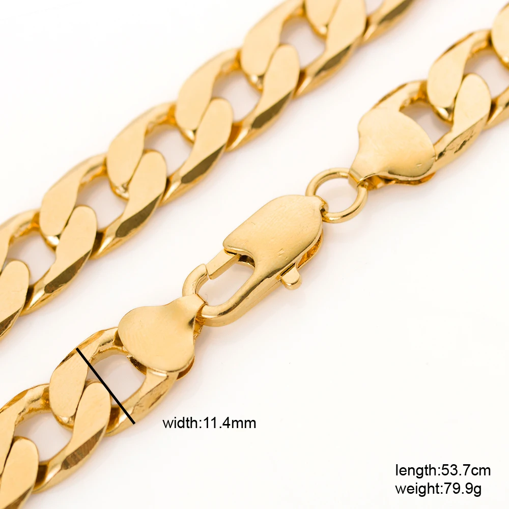 Плоская цепь из панцирного золота для мужчин и мальчиков ожерелье с плетением