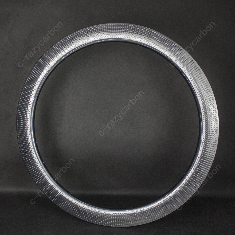 

700C Carbon Dimple 58mm Aerodynamic Carbon Dimple Rims Road Bicycle Road Disc Brake Rims Clincher/Tubeless/Tubular